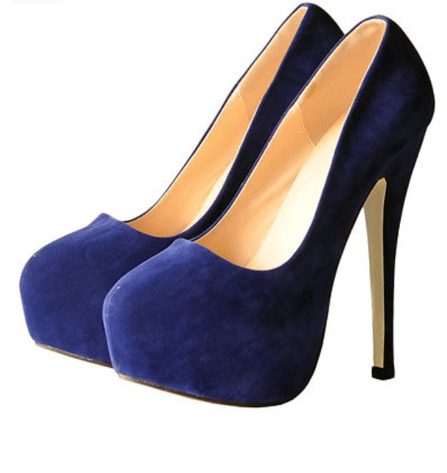 blue high heels uk
