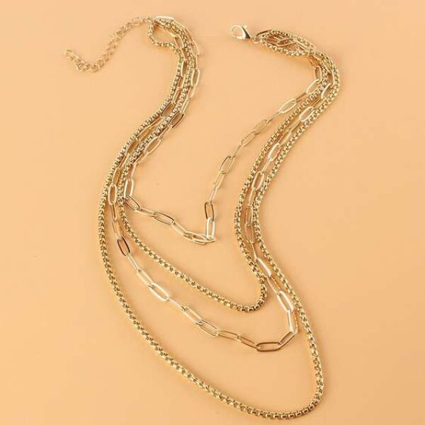 Multi Layer Chain Metal Necklace