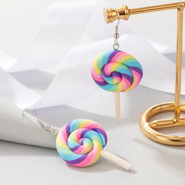 cute creative colourful lollipop earrings