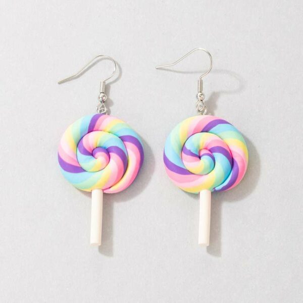 cute creative colourful lollipop earrings