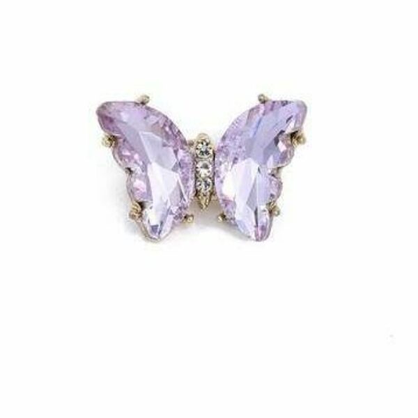 Purple Gemstone Butterfly Pin