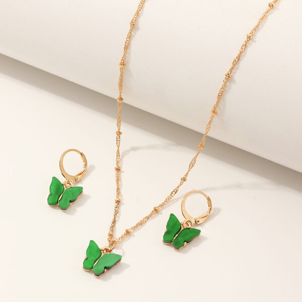 Butterfly Earrings and Necklace Set